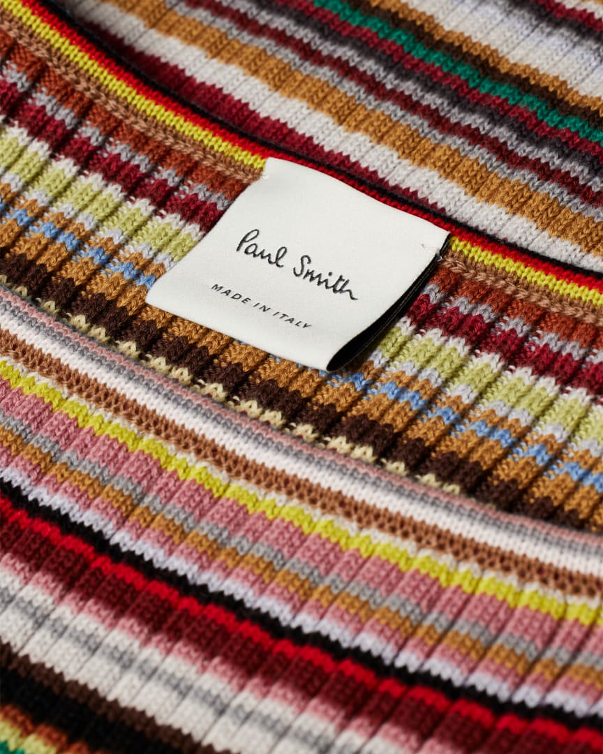 Detail View - Women's 'Signature Stripe' Knitted Dress Paul Smith