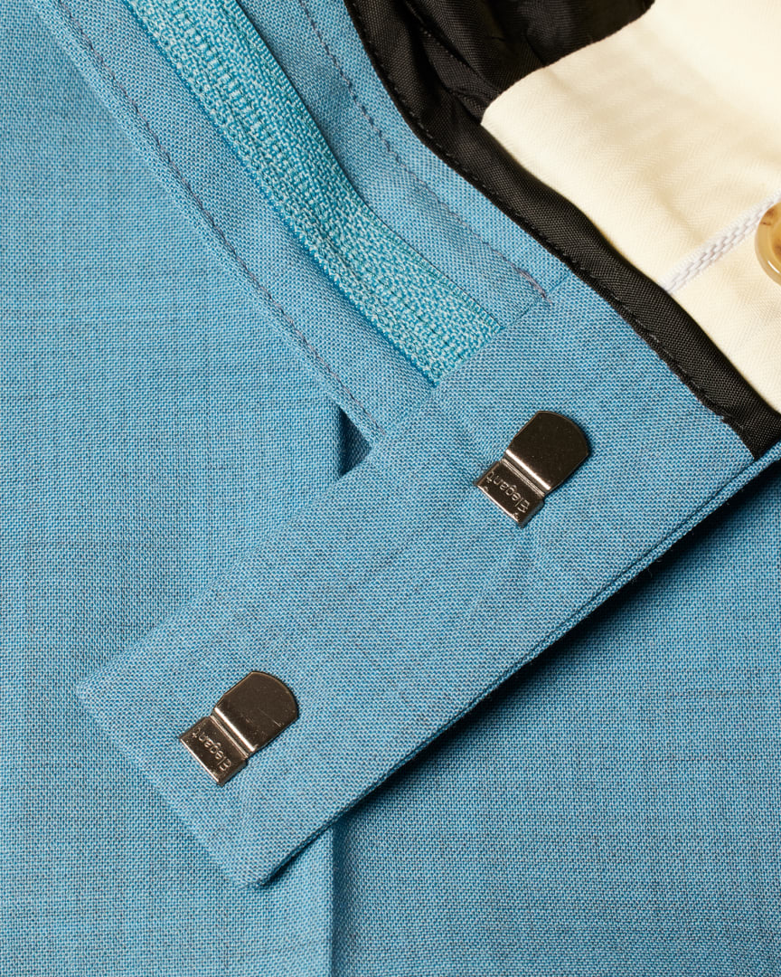 The Brierley - Blue Marl Overdyed Stretch-Wool Suit