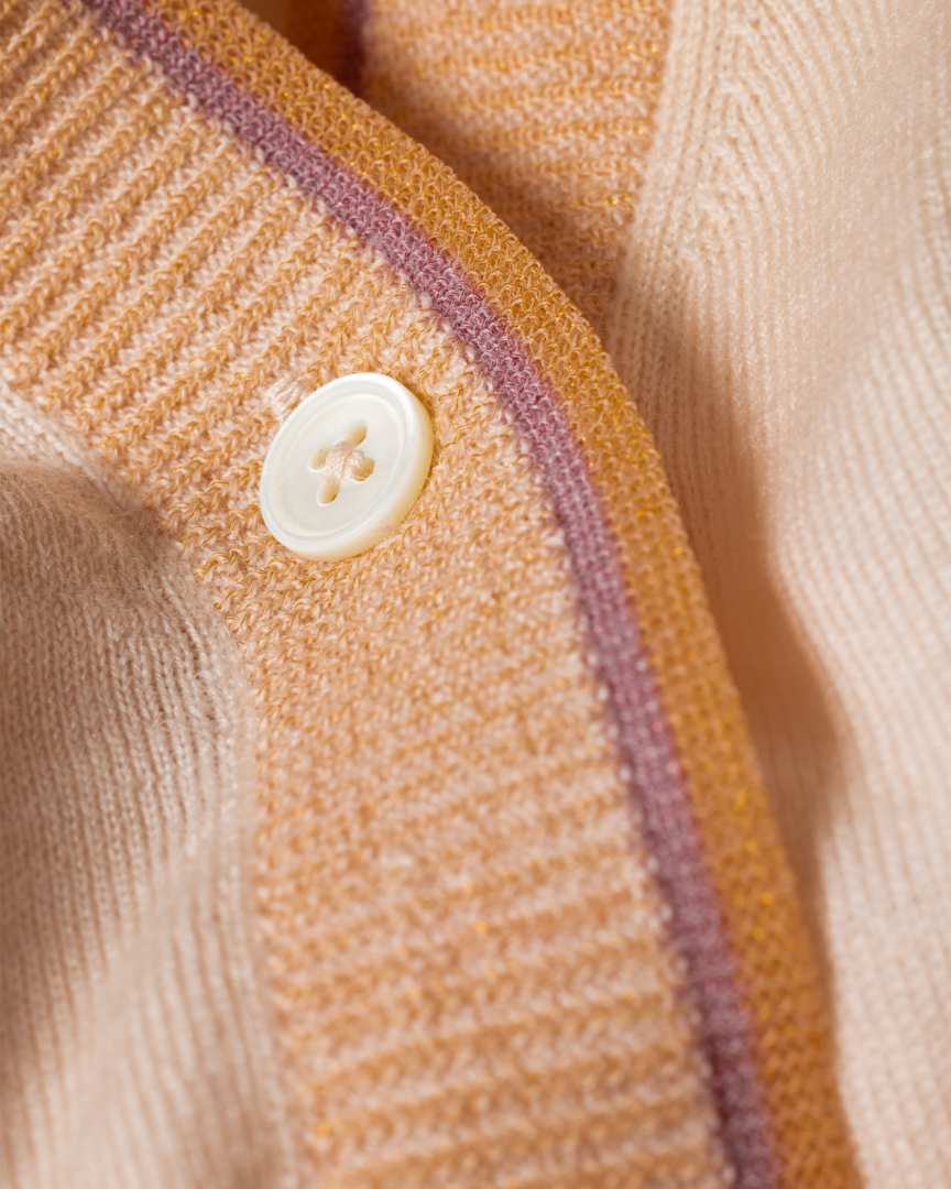 Cream V Neck Longline Cardigan