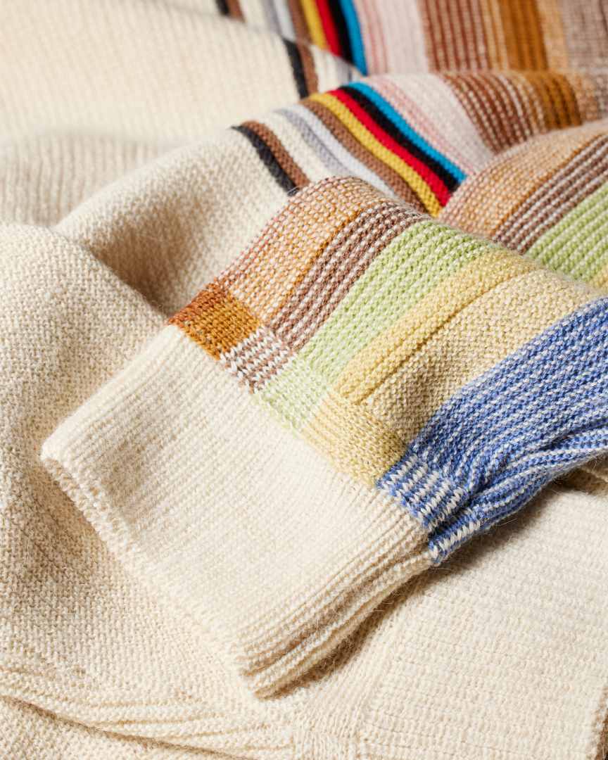 Contrast Stripe Crew Sweater