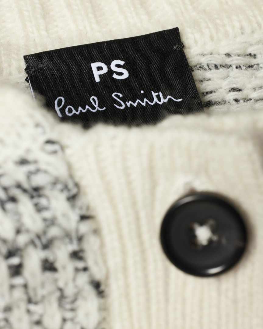 高品質 Knitted Collared Cream Women's Jacket Smith Paul トップス