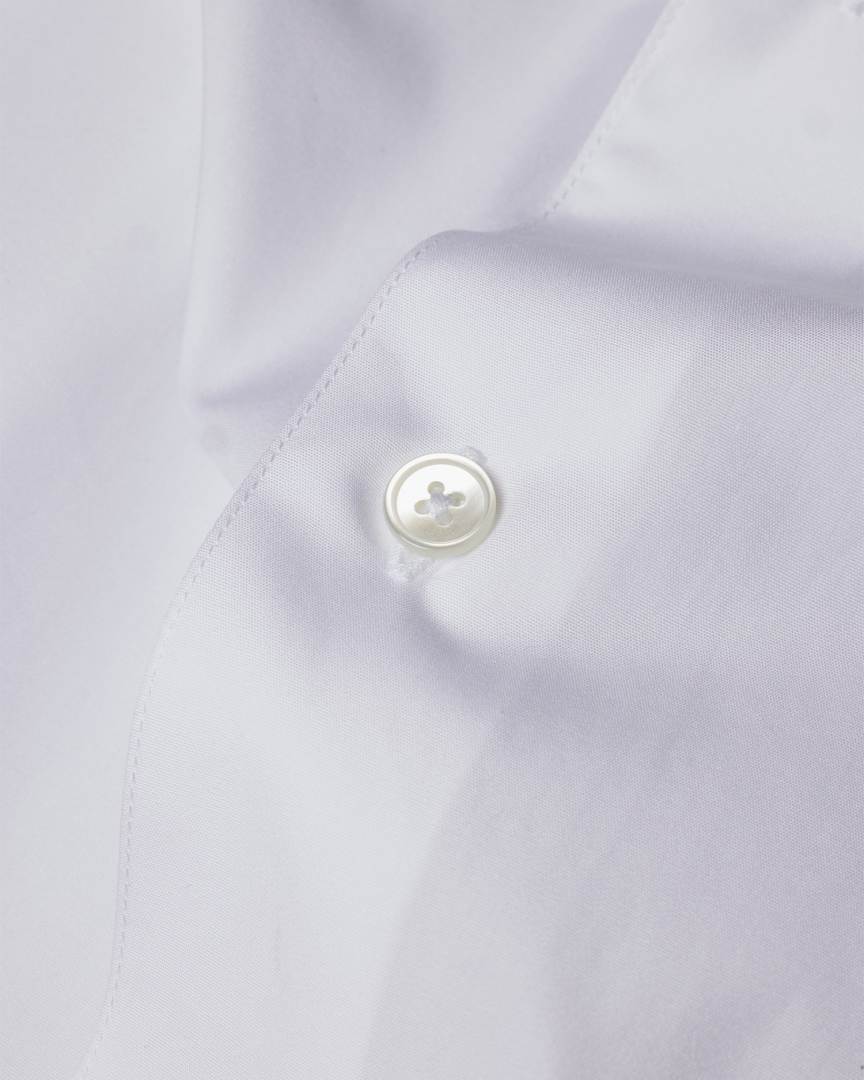 Classic Cropped Round Collar Shirt 600077509wht