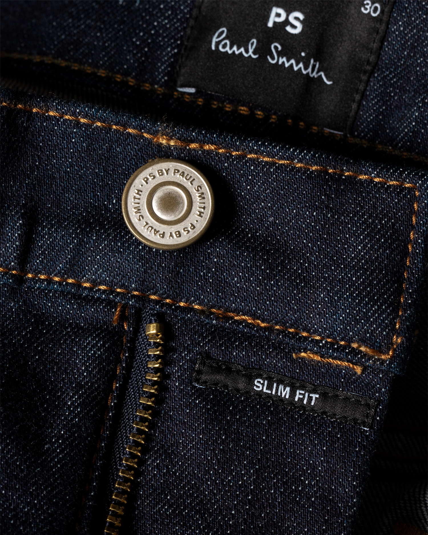 Slim-Fit Indigo-Rinse 'Crosshatch Stretch' Jeans