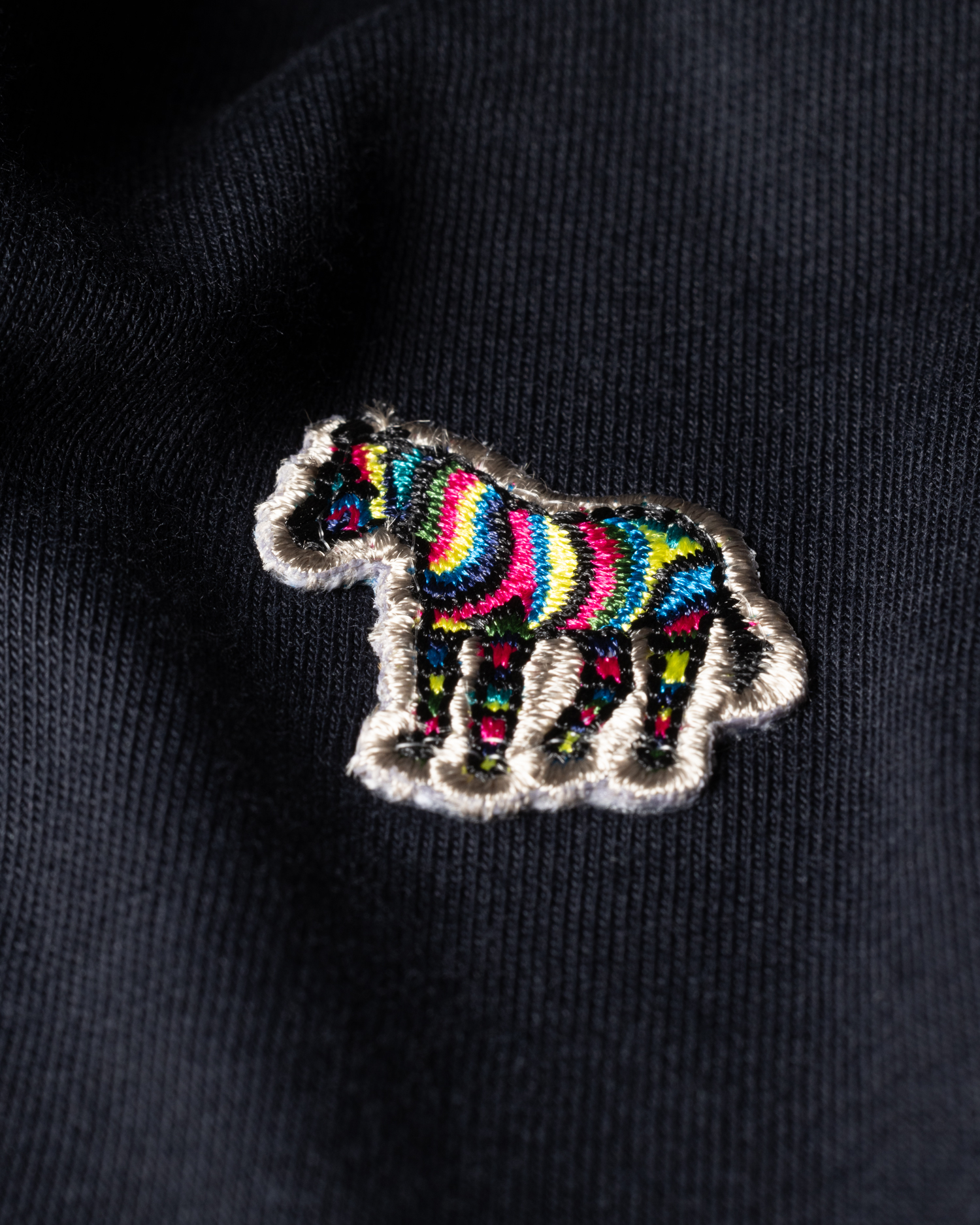 Navy Cotton Zebra Logo T-Shirt Navy Cotton Zebra Logo T-Shirt