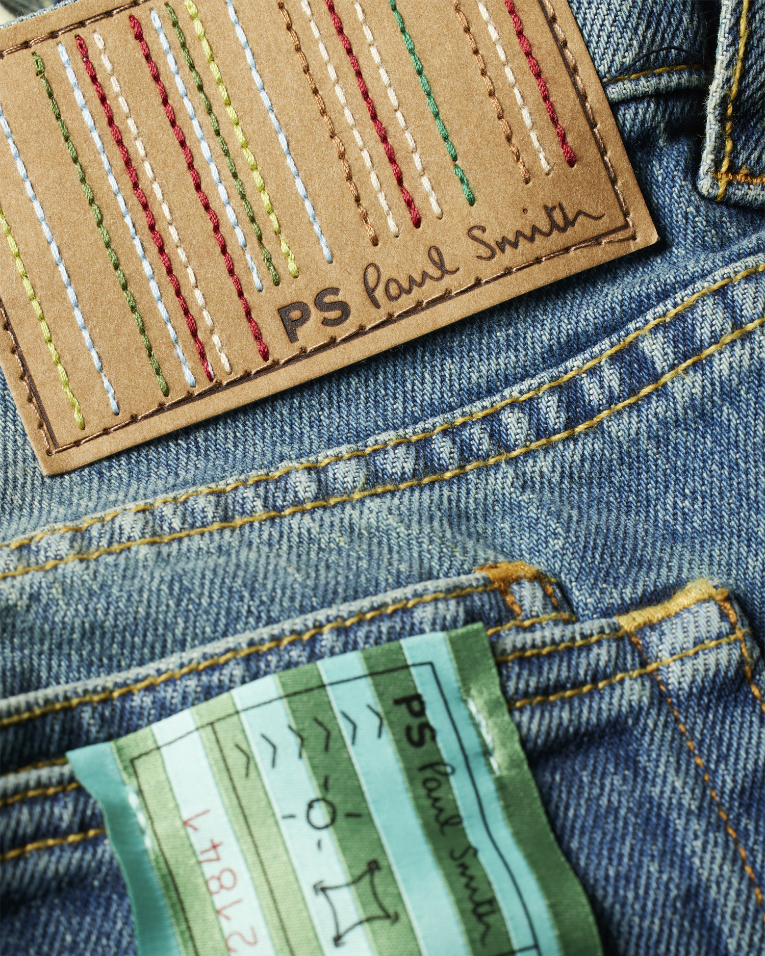 Men's Relaxed Tapered-Fit Antique-Wash Organic Vintage Stretch Jeans