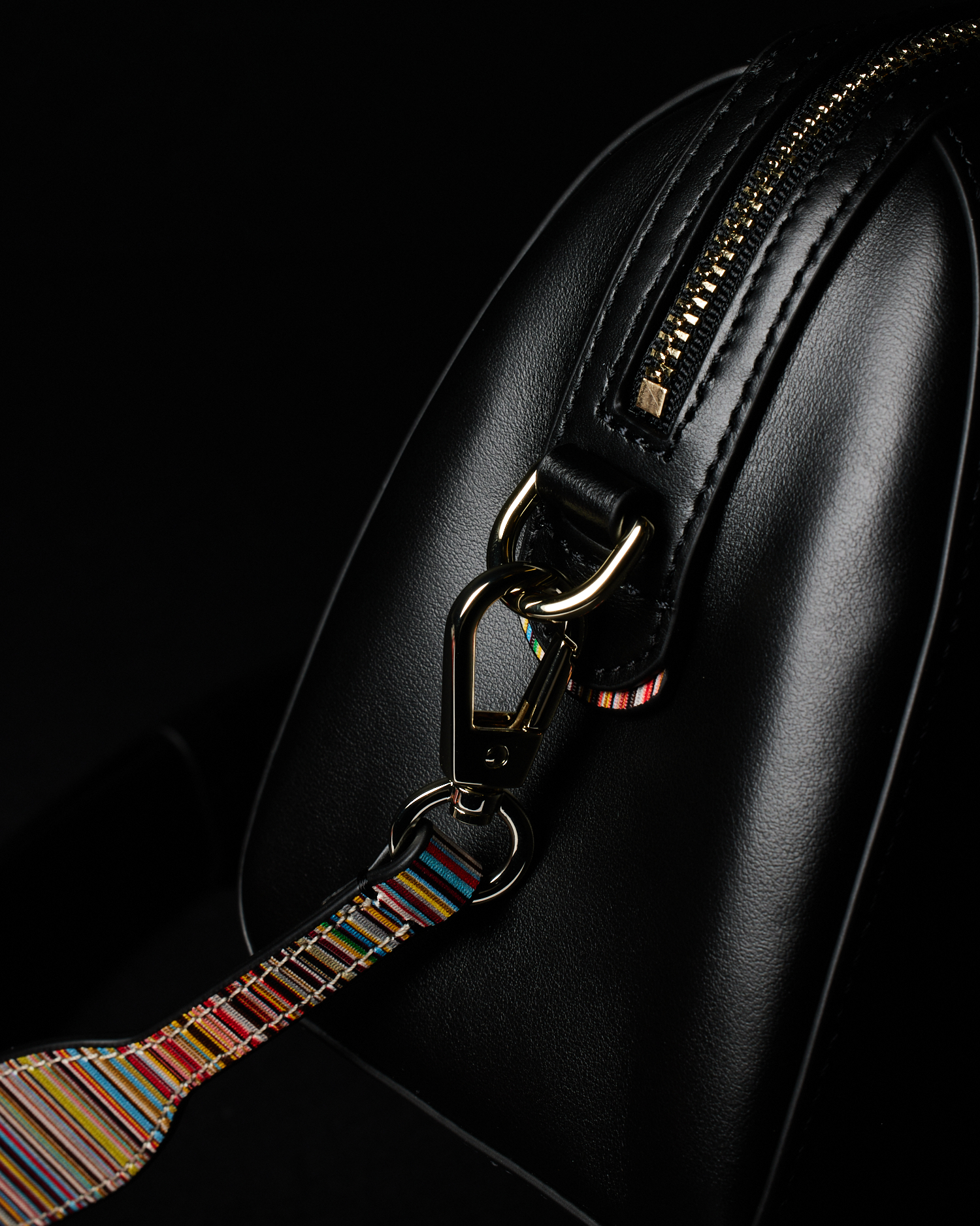 Women's Small Leather Black 'Boston' Bag