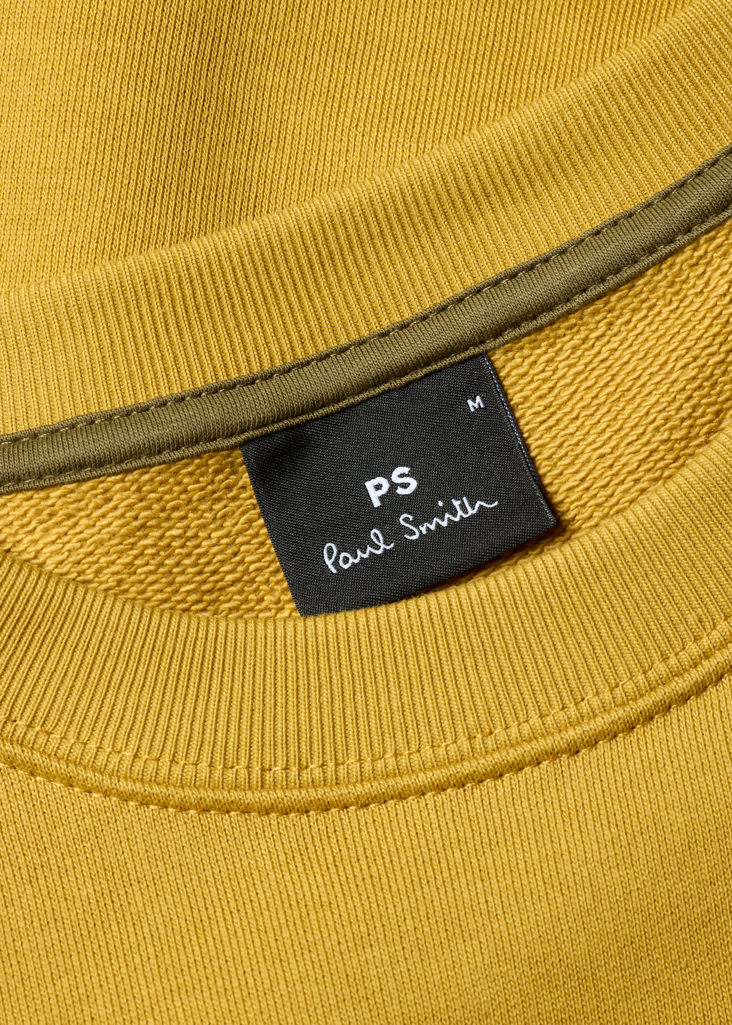 Men's Yellow Organic Cotton Zebra Logo Sweatshirt