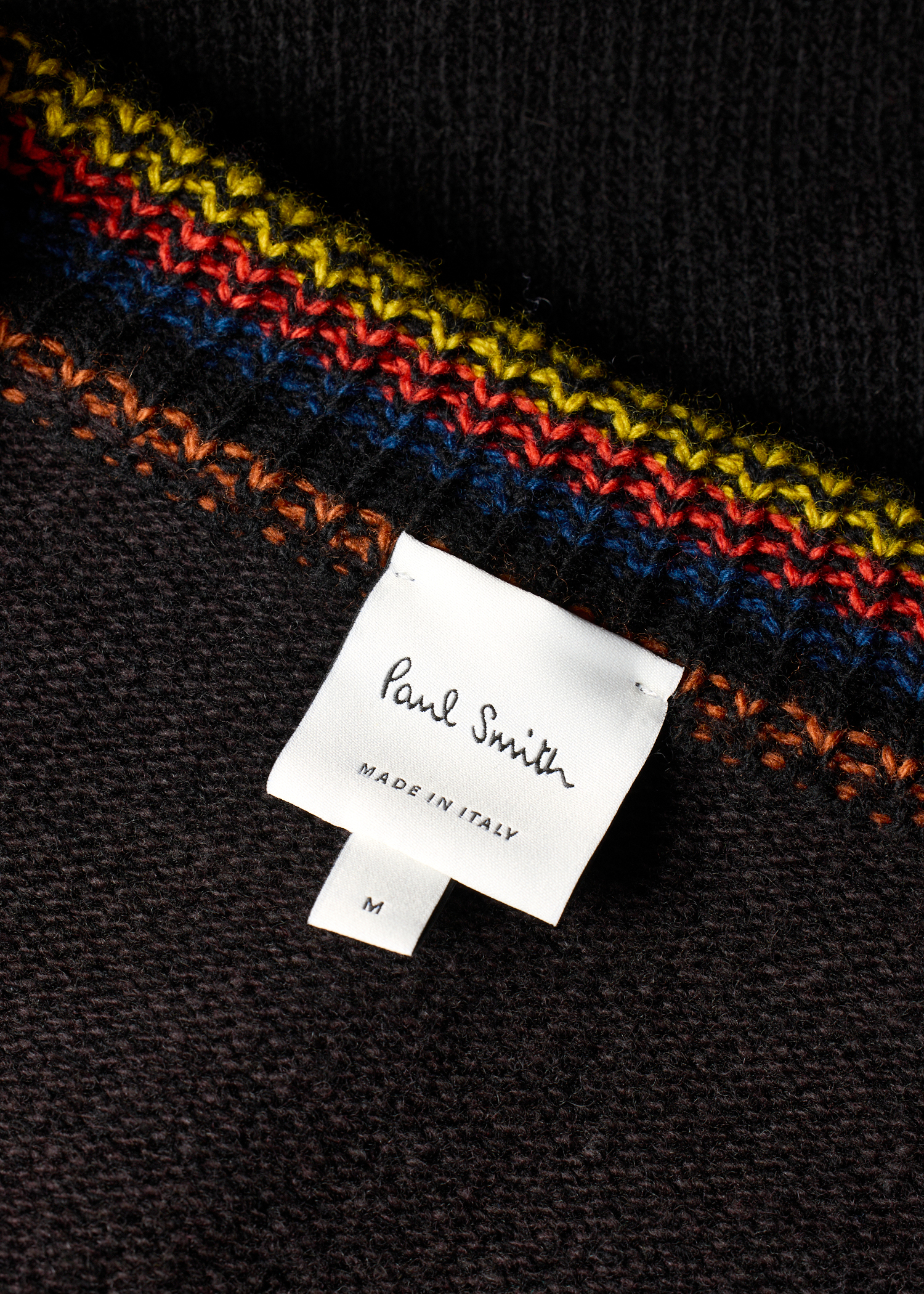 Men's Black Lambswool Cardigan