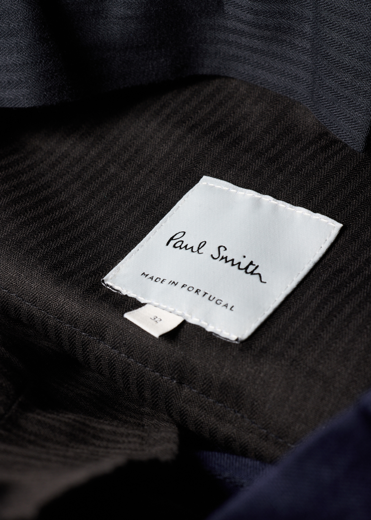 Men's Straight-Fit Navy Wool and Linen-Blend Trousers