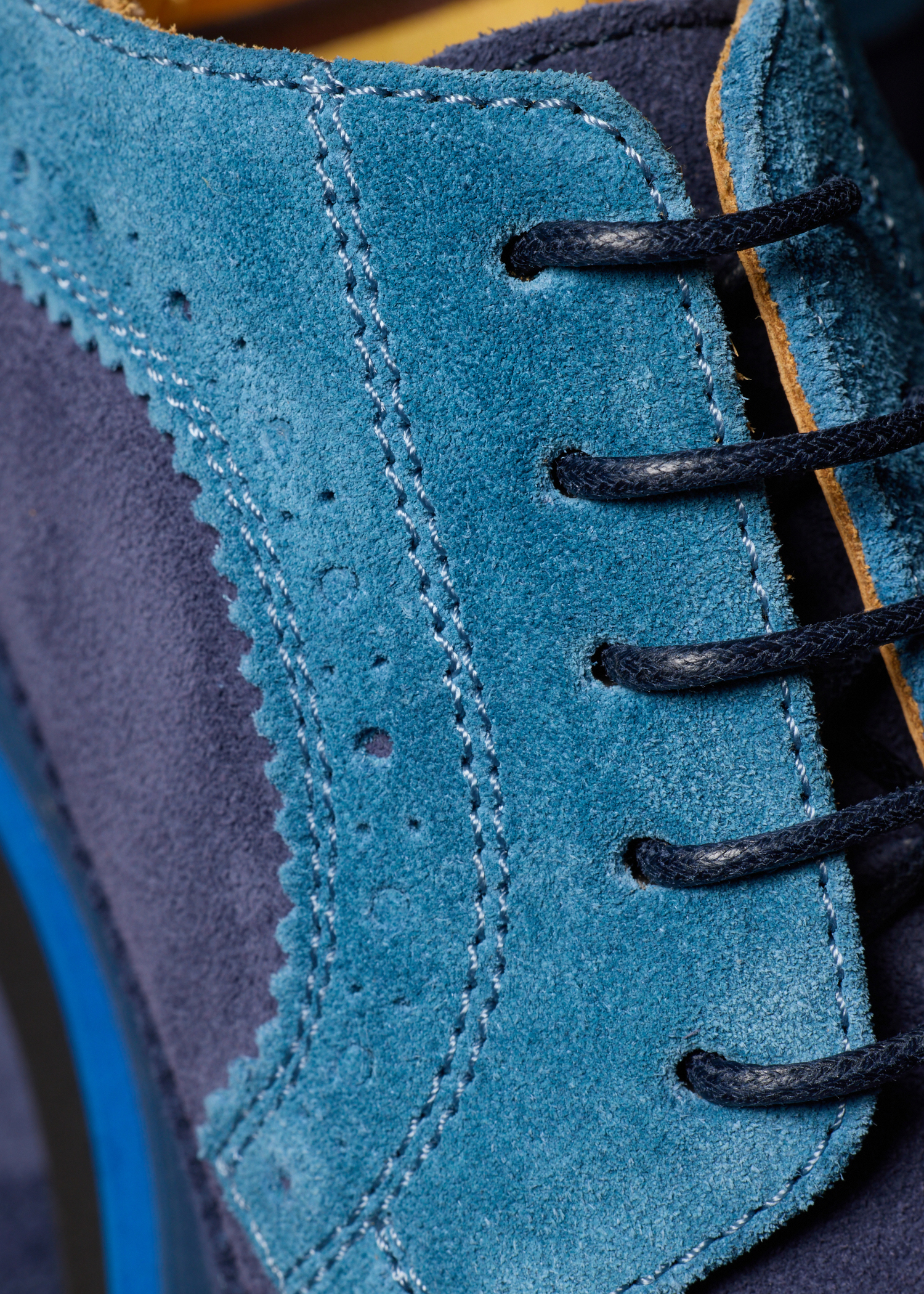 Paul Smith Suede Oxford Brogue Wingtip Dress Shoes Italy Dark Blue Mens Size 10 Paul Smith Blue Dress Shoes for Men for sale | eBay main image 2