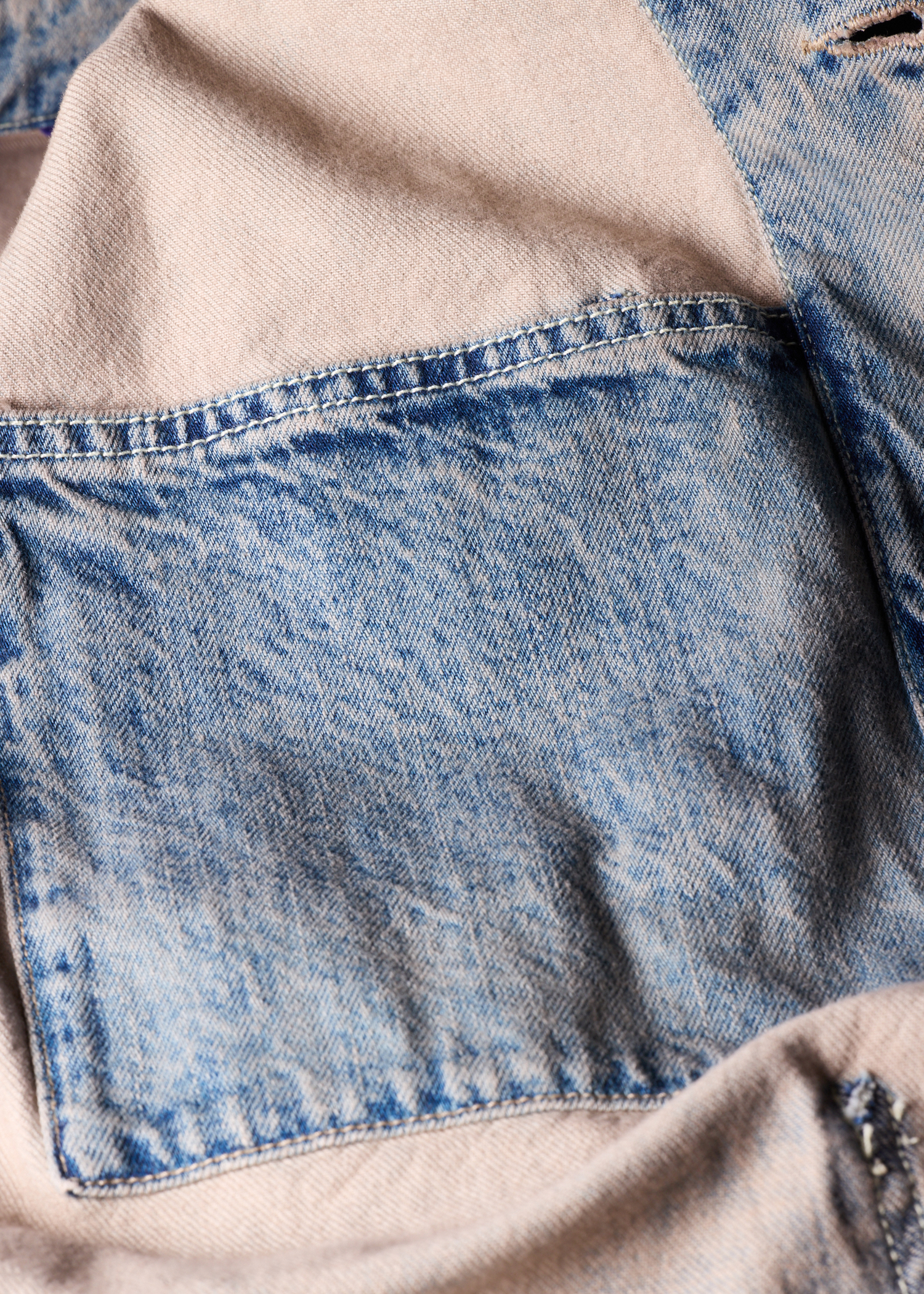 Bleach-Wash Denim Work Jacket